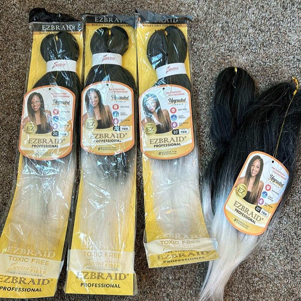 EZBraid Professional Pre Stretched Itch Free Braid 20” T1B/60
